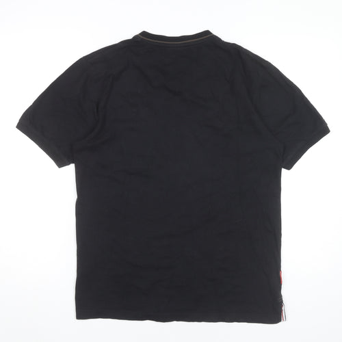 Slazenger Men’s Black Small V-Neck Cotton Short Sleeve T-Shirt