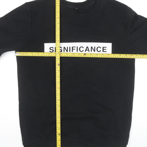 Continental Men’s Black Pullover Sweatshirt M Graphic Logo Crew Neck