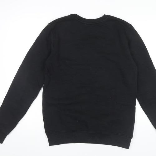 Continental Men’s Black Pullover Sweatshirt M Graphic Logo Crew Neck