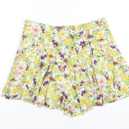 MNG Collection Womens Multicoloured Floral Culotte Shorts Size 10