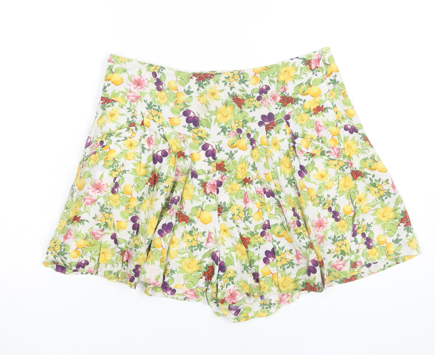 MNG Collection Womens Multicoloured Floral Culotte Shorts Size 10