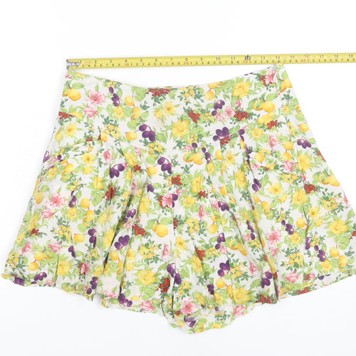MNG Collection Womens Multicoloured Floral Culotte Shorts Size 10
