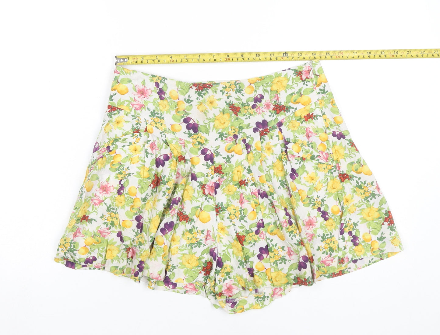 MNG Collection Womens Multicoloured Floral Culotte Shorts Size 10