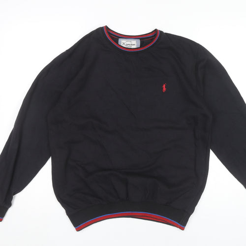 Kjunction Men’s Black Pullover Sweatshirt L Crew Neck Casual