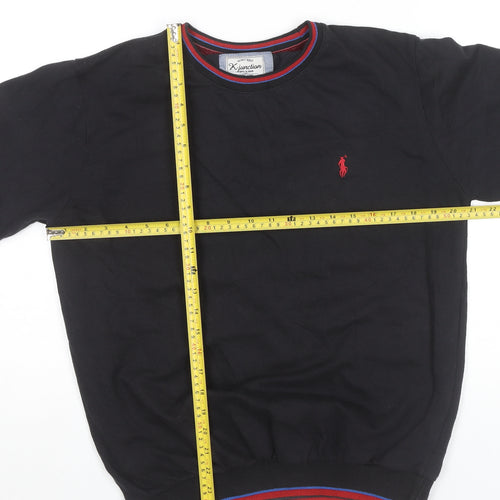 Kjunction Men’s Black Pullover Sweatshirt L Crew Neck Casual