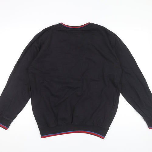 Kjunction Men’s Black Pullover Sweatshirt L Crew Neck Casual