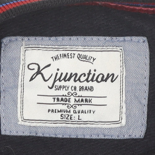 Kjunction Men’s Black Pullover Sweatshirt L Crew Neck Casual