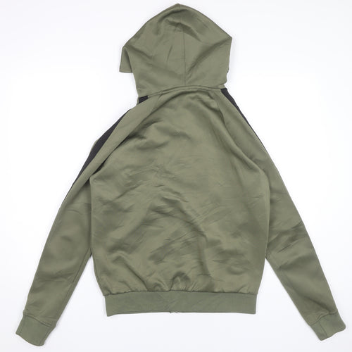 Gym King Men’s Green Full Zip Hoodie Slim Fit Size S Hooded Jacket