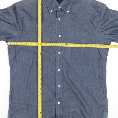 Gant Men’s Blue Regular Fit Button-Down Cotton Shirt Size S