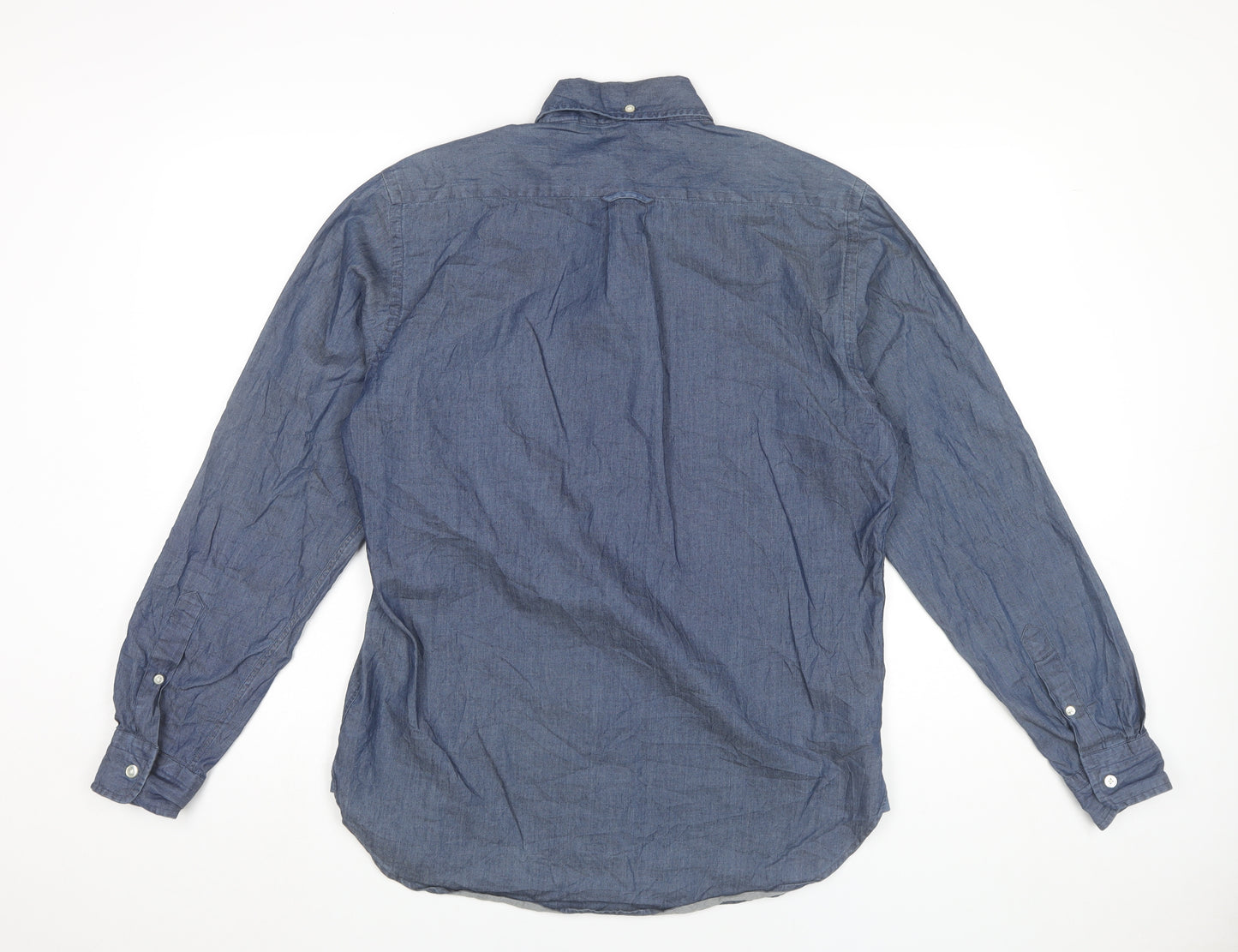 Gant Men’s Blue Regular Fit Button-Down Cotton Shirt Size S