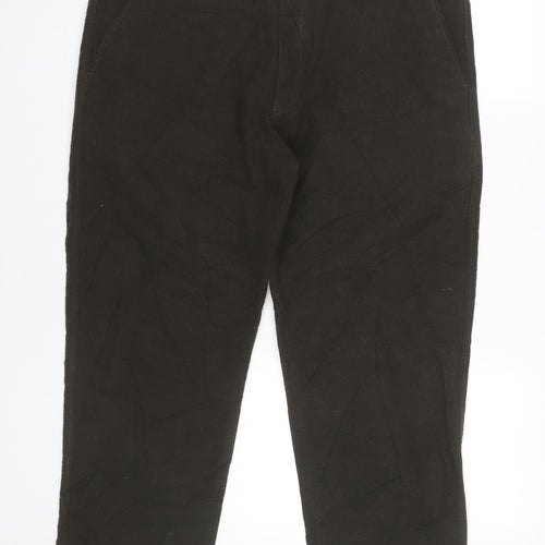 Samuel Windsor Men's Brown Chino Trousers 40XS Cotton Straight Leg