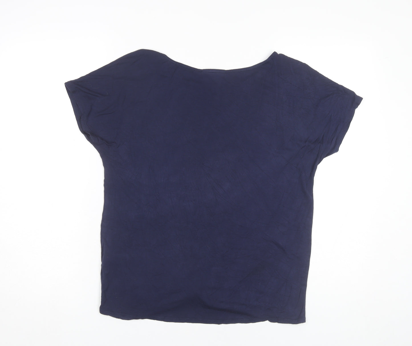 Wallis Women Blue Rhinestone Embellished T-Shirt Size 14
