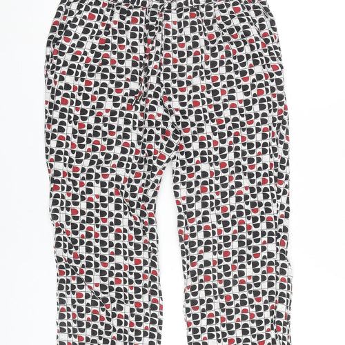 Barbara Lebek Womens Multicoloured Linen Trousers Size 12