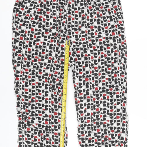 Barbara Lebek Womens Multicoloured Linen Trousers Size 12