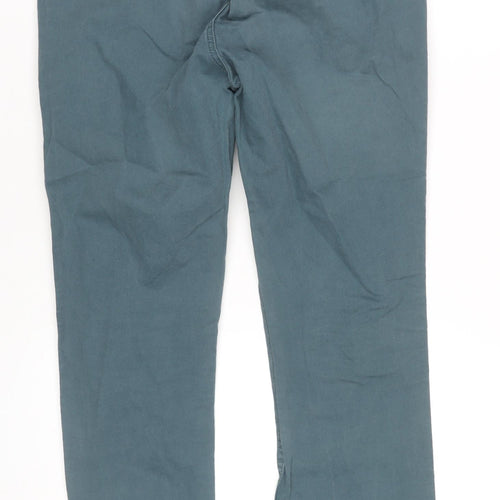 Topman Men’s Green Chino Trousers Size L 34W 32L Straight Fit