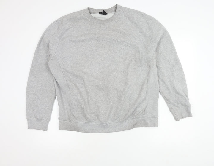 New Look Unisex Adults Grey Pullover Sweatshirt L Crew Neck