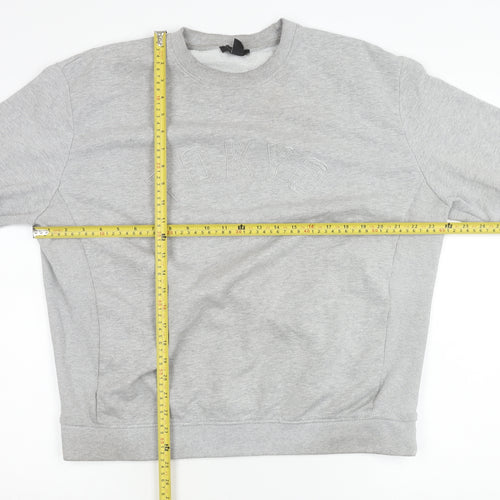 New Look Unisex Adults Grey Pullover Sweatshirt L Crew Neck