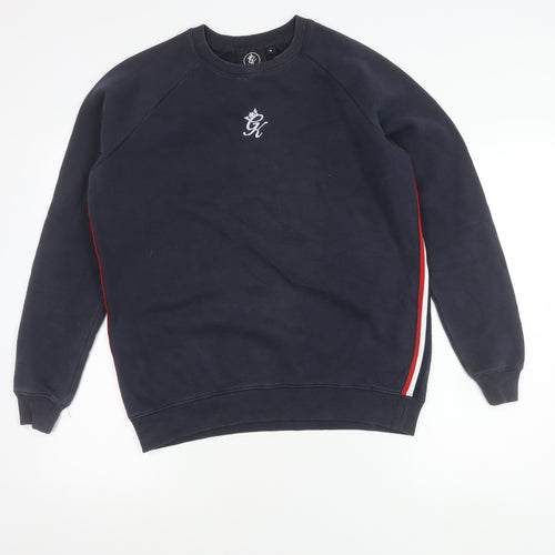 Gym King Men’s Blue Sweatshirt Small Crew Neck Pullover Logo
