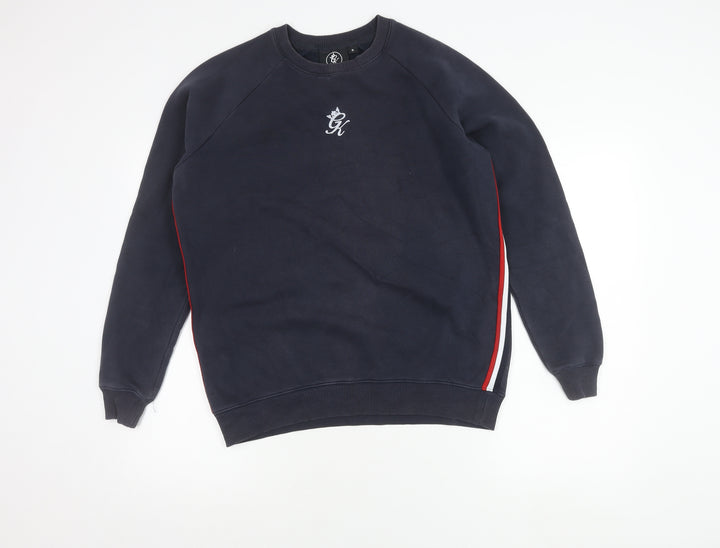 Gym King Men’s Blue Sweatshirt Small Crew Neck Pullover Logo