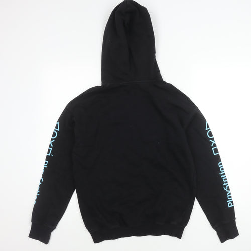 H&M Boys Black PlayStation Hoodie 13-14 Years Pullover Graphic Print