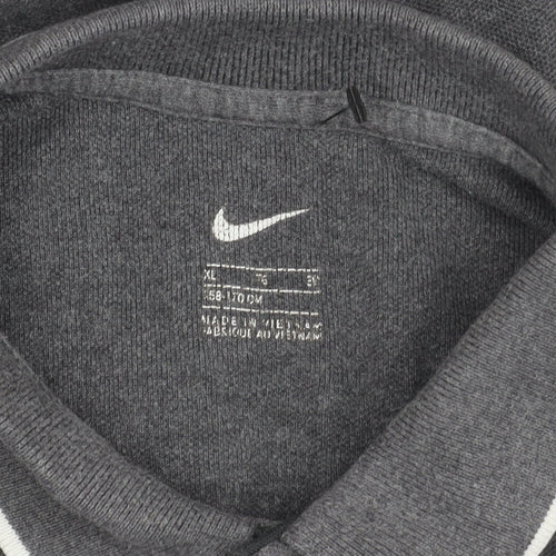 Nike Men's Grey XL Cotton Polo Shirt Short Sleeve Sports Casual