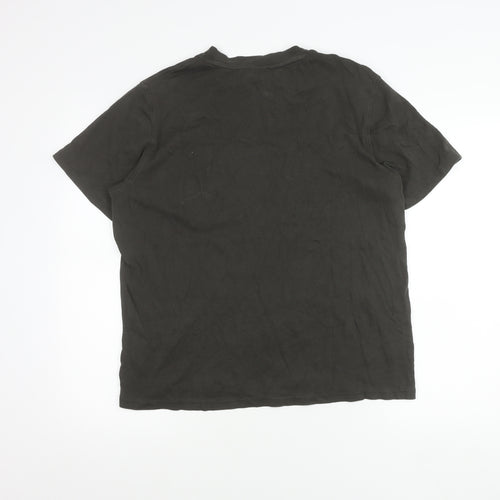 Taylor & Wright Men's Black White Colourblock Cotton T-Shirt L