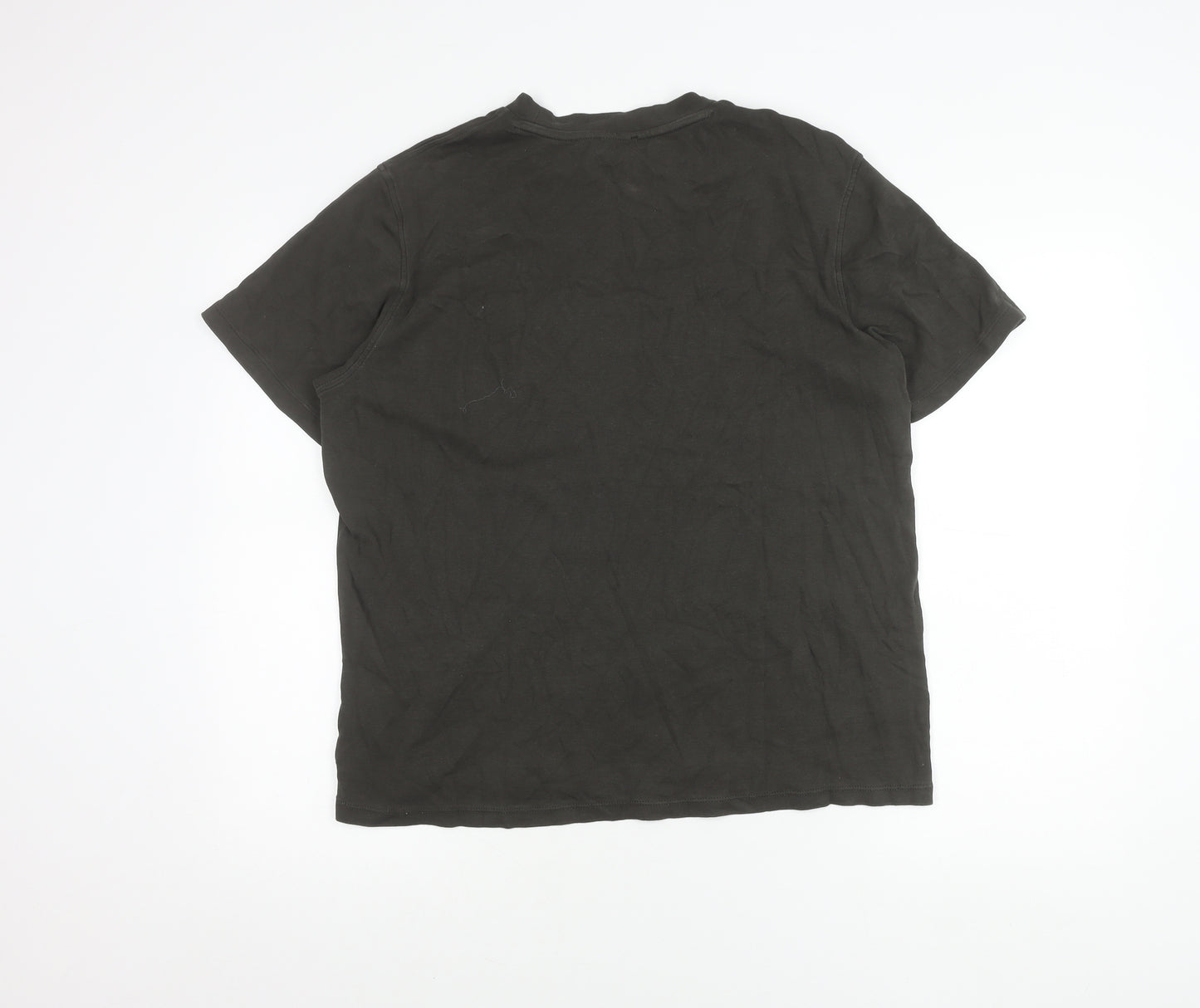 Taylor & Wright Men's Black White Colourblock Cotton T-Shirt L