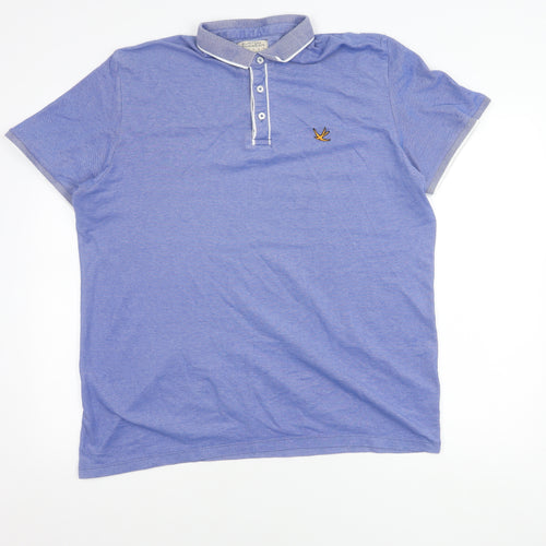 Burton Menswear Blue Polo Shirt Men’s 2XL Regular Fit Casual