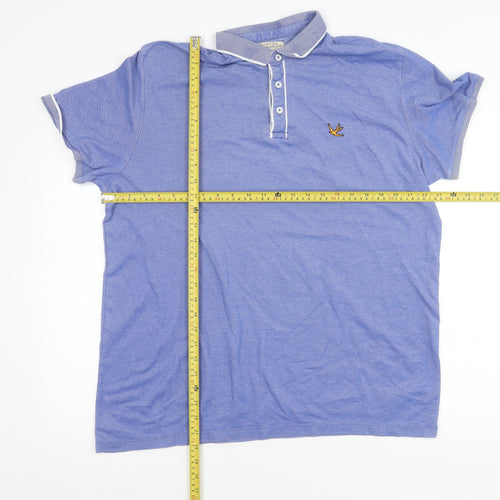 Burton Menswear Blue Polo Shirt Men’s 2XL Regular Fit Casual