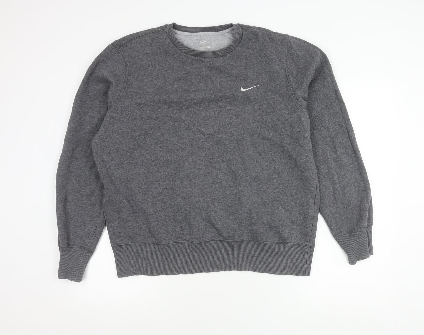 Nike Mens Grey Medium Pullover Sweatshirt Crew Neck Sportswear