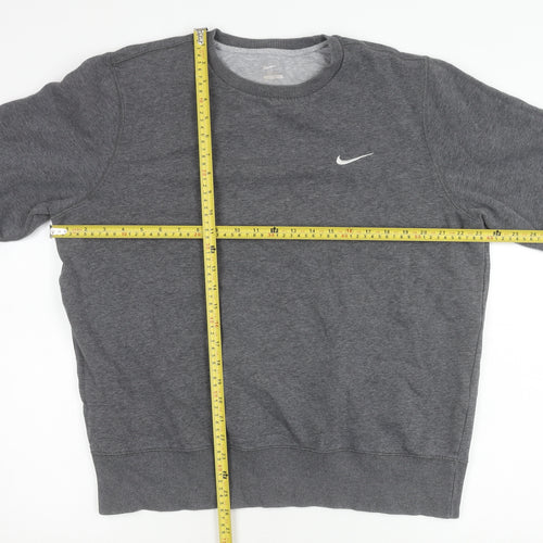 Nike Mens Grey Medium Pullover Sweatshirt Crew Neck Sportswear