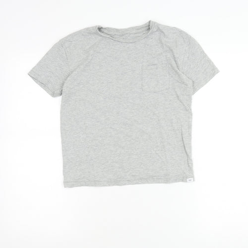 GAP Kids Girls Grey Crew Neck Short Sleeve Cotton T-Shirt Age 10 Years