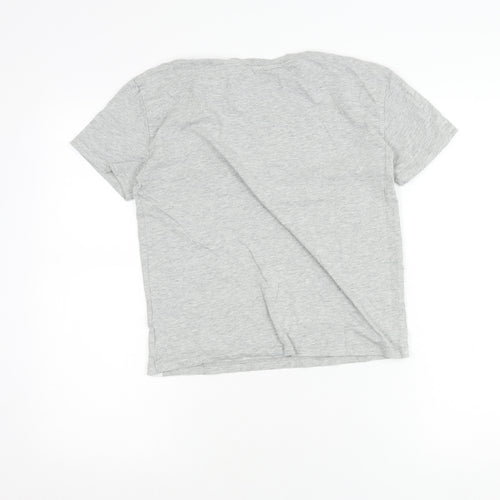 GAP Kids Girls Grey Crew Neck Short Sleeve Cotton T-Shirt Age 10 Years