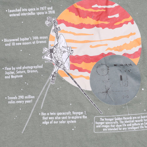 Lands' End Boys Green Voyager 2 Space Graphic T-Shirt Size 14-16 Years