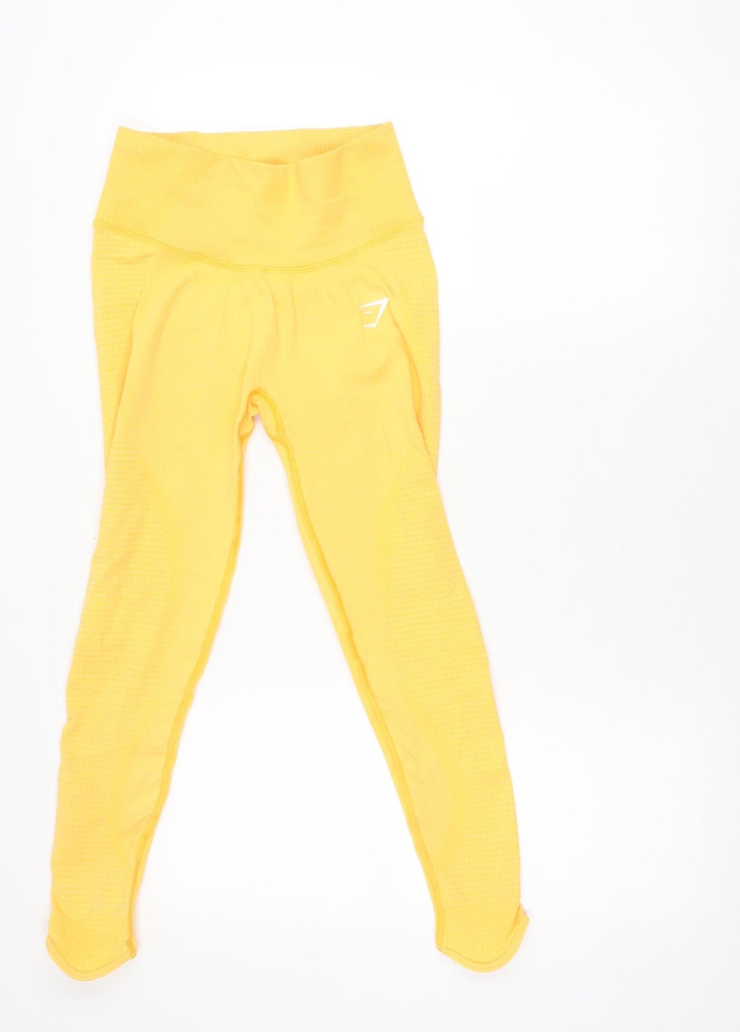 Gymshark Womens Yellow Seamless Slim Fit Leggings Size M Activewear