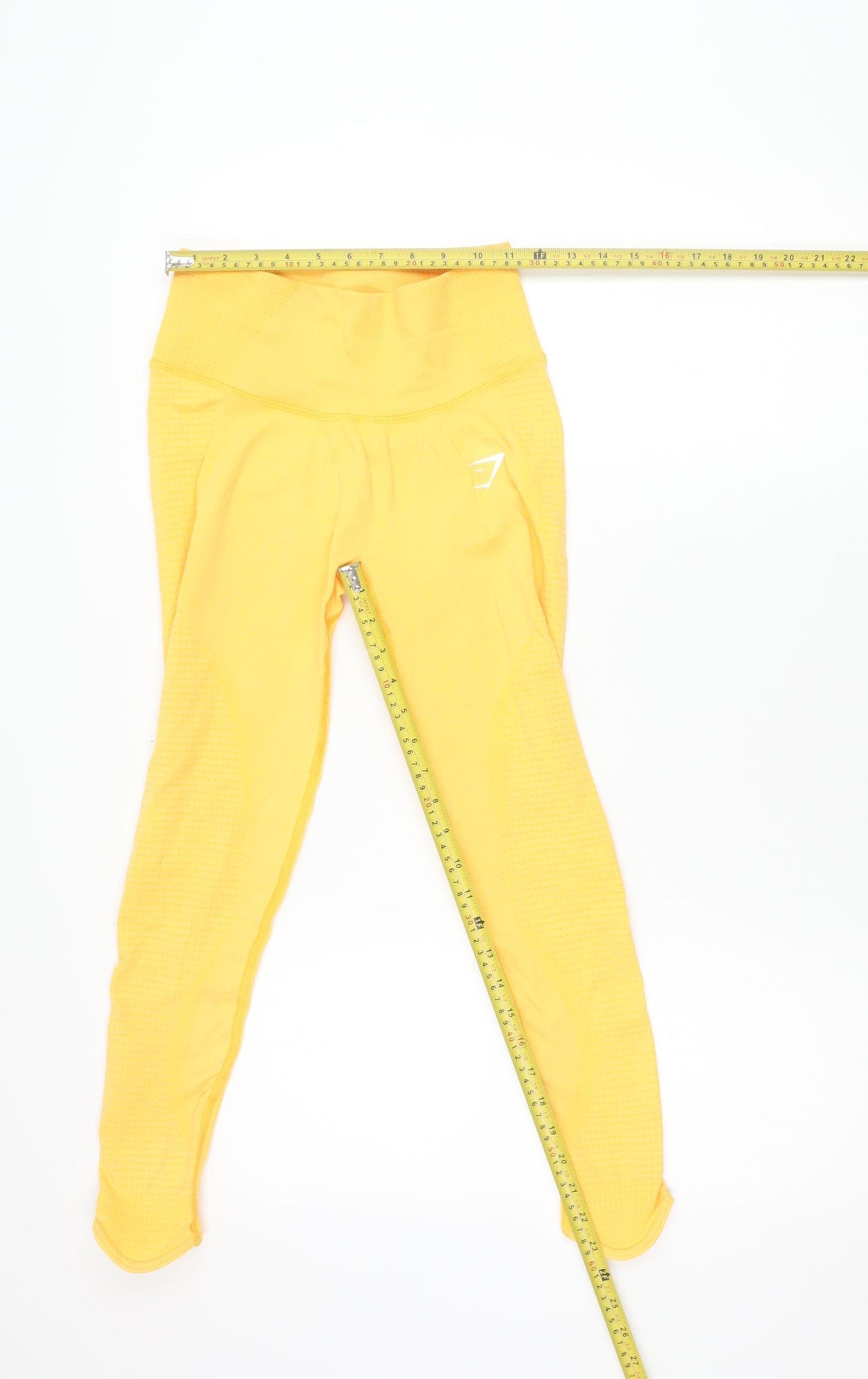 Gymshark Womens Yellow Seamless Slim Fit Leggings Size M Activewear
