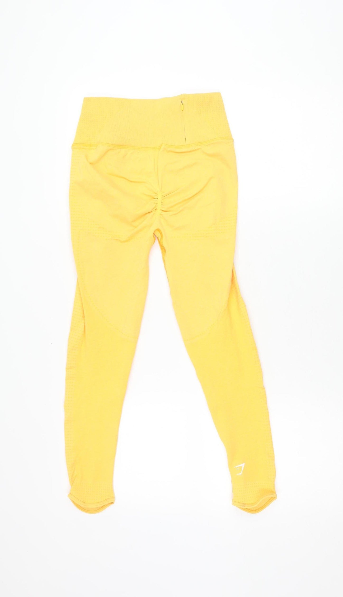 Gymshark Womens Yellow Seamless Slim Fit Leggings Size M Activewear