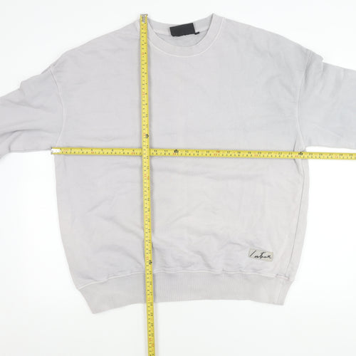 Couture Club Men’s Grey Cotton Logo Sweatshirt M Regular Fit