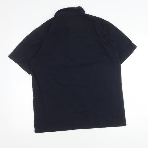 boohooMAN Men's Blue L Short Sleeve Button-Up Cotton Shirt