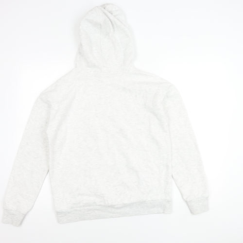 Disney Womens Grey XS Pullover Hoodie Logo Print Casual