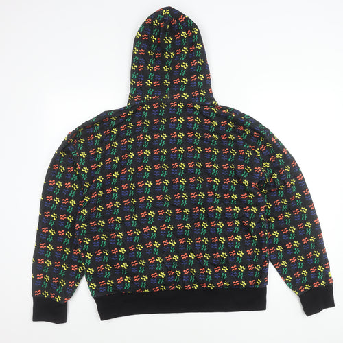 Bravian Men’s Multicoloured Pullover Hoodie Size M Cotton Retro Style