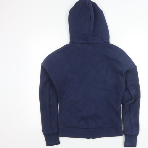 Adidas Womens Blue XS Full Zip Hooded Fleece Activewear Jacket