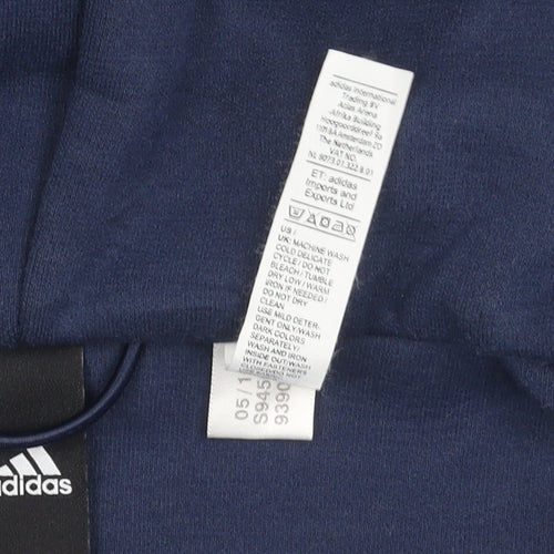 Adidas Womens Blue XS Full Zip Hooded Fleece Activewear Jacket