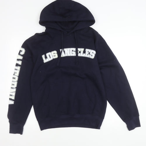 Social Culture Mens Blue Hoodie Los Angeles California M Pullover