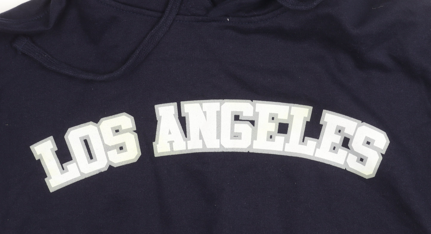 Social Culture Mens Blue Hoodie Los Angeles California M Pullover