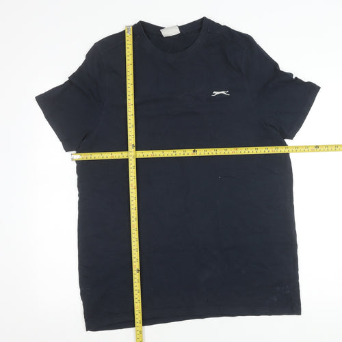 Slazenger Men's Blue Cotton Crew Neck Short Sleeve T-Shirt Size L