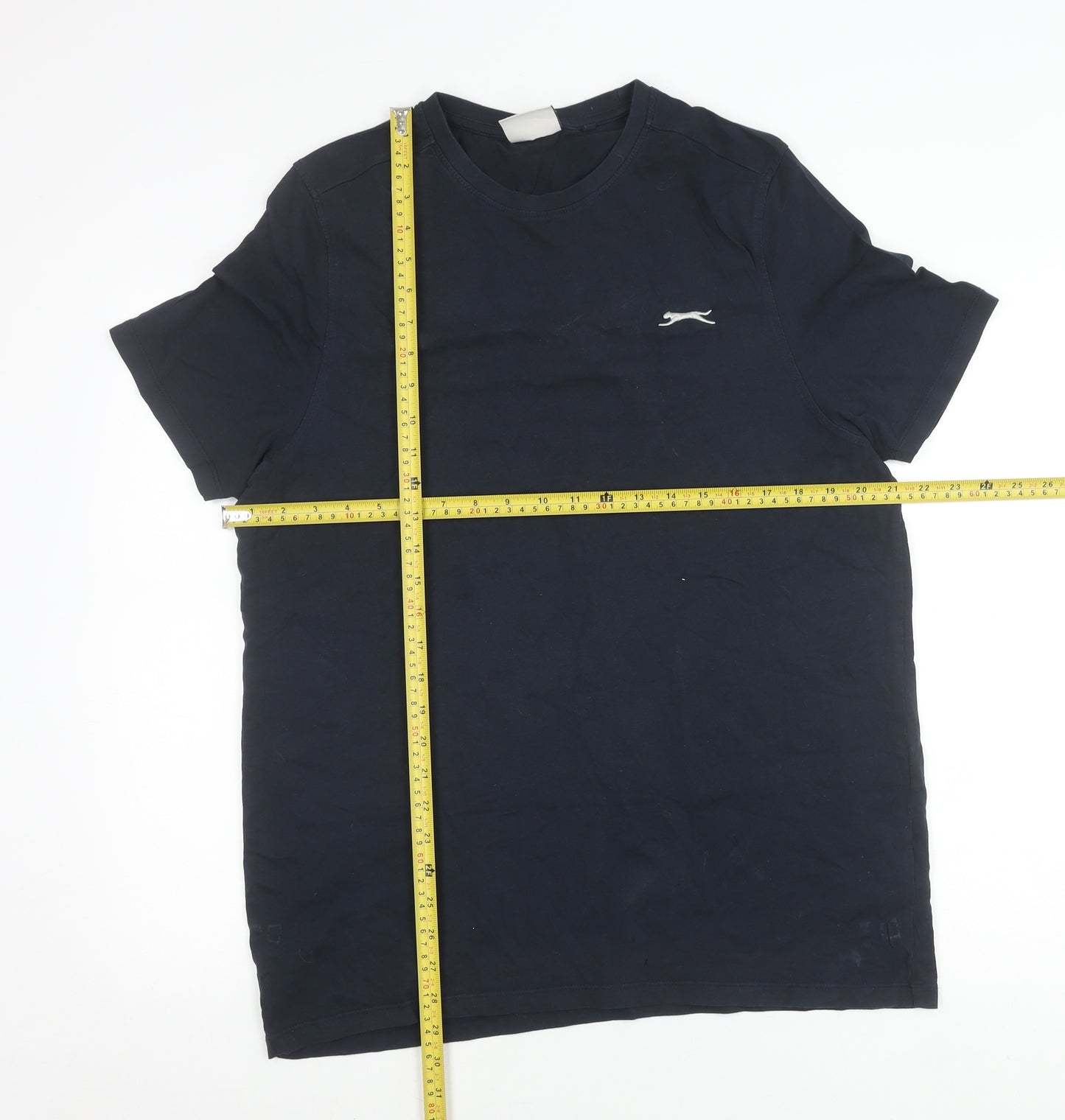 Slazenger Men's Blue Cotton Crew Neck Short Sleeve T-Shirt Size L