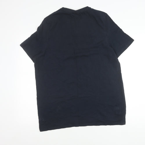 Slazenger Men's Blue Cotton Crew Neck Short Sleeve T-Shirt Size L