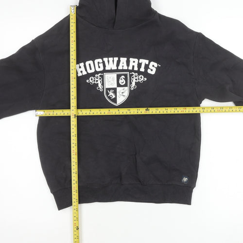 Harry Potter Boys Black Pullover Hoodie 9-10 Years Hogwarts Crest