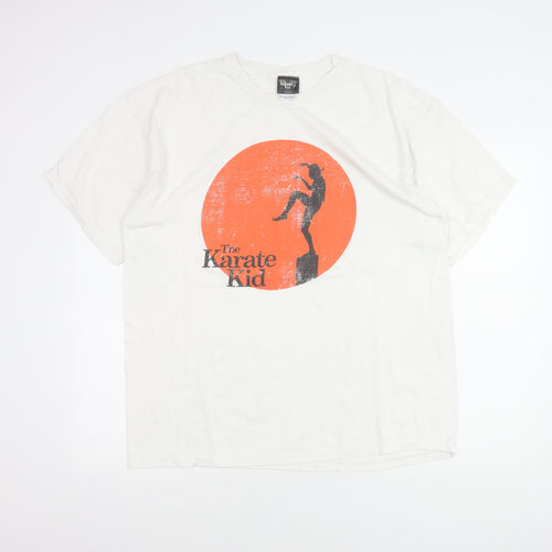The Karate Kid Men’s White XL Graphic Retro Movie T-Shirt